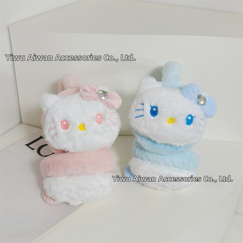 Χειμερινά βελούδινα ωτοασπίδες γάτας με καρτούν, πυκνά ωτοασπίδες βγαίνουν έξω, αντιανεμικά ωτοασπίδες, χαριτωμένο τεχνούργημα που καλύπτει τα αυτιά