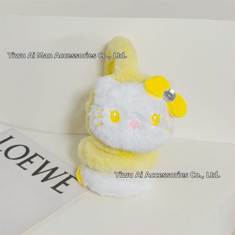 Téli rajzfilm plüss macska fülvédők megvastagított fülvédők kimegy lovaglás szélálló fülvédők aranyos fülvédő műtárgy