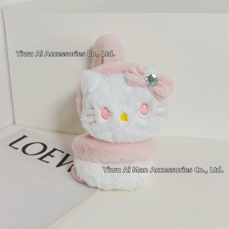 Téli rajzfilm plüss macska fülvédők megvastagított fülvédők kimegy lovaglás szélálló fülvédők aranyos fülvédő műtárgy