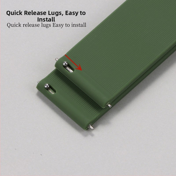 Νέο λουράκι σιλικόνης γρήγορης αποδέσμευσης για ρολόι, κατάλληλο για Samsung Huawei Gt Smart Watch, λουράκι 16/18/20/22/24mm σε απόθεμα