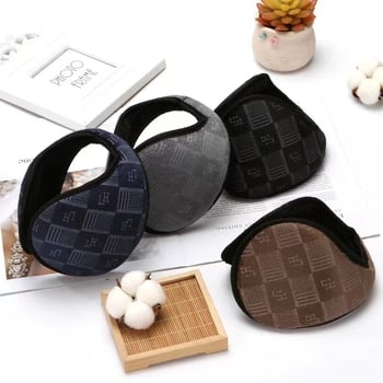 Ωτοασπίδες για άνδρες τον χειμώνα, Θερμαντικά αυτιών για ποδηλασία που φοριούνται στην πλάτη, ζεστά και αντιανεμικά, μεγάλα ωτοασπίδες, ωτοασπίδες με επένδυση fleece και παχύρρευστες