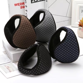 Ωτοασπίδες για άνδρες τον χειμώνα, Θερμαντικά αυτιών για ποδηλασία που φοριούνται στην πλάτη, ζεστά και αντιανεμικά, μεγάλα ωτοασπίδες, ωτοασπίδες με επένδυση fleece και παχύρρευστες