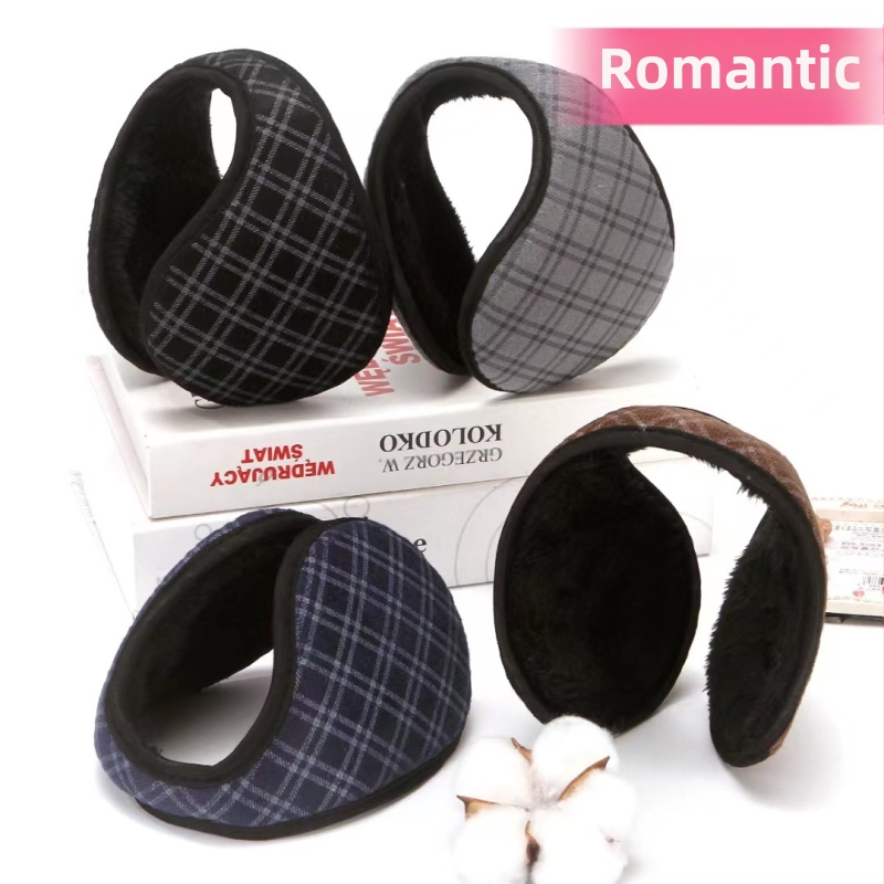 Fülvédők férfiaknak télre, Háton viselhető fülmelegítők kerékpározáshoz, Meleg és szélálló, Nagy fülvédők, Polár bélésű és vastagított fülvédők