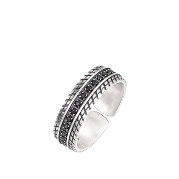 Νέο δαχτυλίδι τροχού Huayoule για άνδρες, μοντέρνο δαχτυλίδι με ρετρό ένθετο πέτρινο δαχτυλίδι για αγόρια με ρύθμιση ανοίγματος ελαστικού