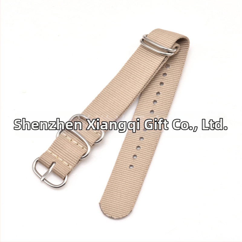 Kvaliteetne viie rõngaga nailonrihmaga ühevärviline lõuendist kellarihm 18 20 22 24 mm ühevärviline kootud käevõru laos.