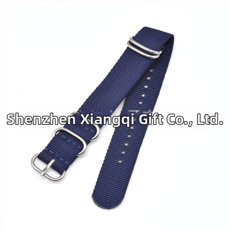 Kvaliteetne viie rõngaga nailonrihmaga ühevärviline lõuendist kellarihm 18 20 22 24 mm ühevärviline kootud käevõru laos.