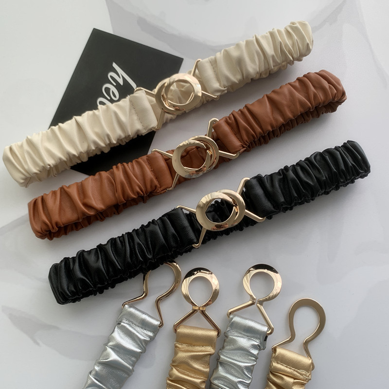 Spot nagykereskedelmi őszi és téli új öv Női egyszerű Joker rugalmas széles övvel díszített kabát Tide