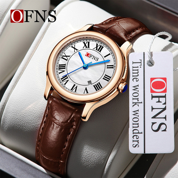 Ρολόι χαλαζία O\'Fani\'s Cross-border Fritillaria Disc Retro Αδιάβροχο Γυναικείο Λουράκι με Ημερολόγιο και Ρωμαϊκή Κλίμακα για Γυναίκες