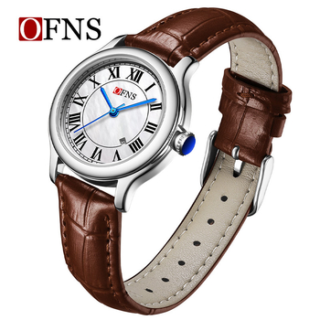 Ρολόι χαλαζία O\'Fani\'s Cross-border Fritillaria Disc Retro Αδιάβροχο Γυναικείο Λουράκι με Ημερολόγιο και Ρωμαϊκή Κλίμακα για Γυναίκες