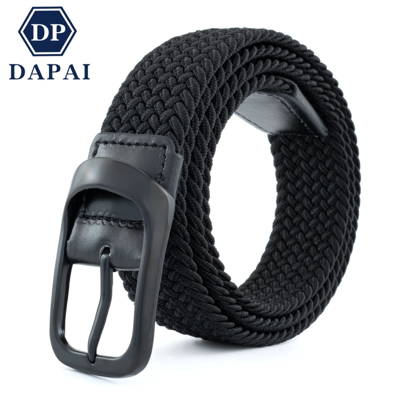 Több méretű férfi és női alkalmi, minden mérkőzésre alkalmas, rugalmas fonott öv tűcsattal, sportdivatos golföv