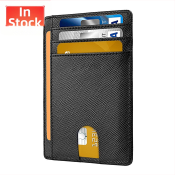 Piiriülene kaardikott väliskaubandusele meestele RFID vargusvastane hari Euroopa ja Ameerika kaardikott meestele Amazoni kaardikomplekt õhusildiauguga