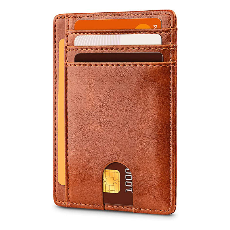 Piiriülene kaardikott väliskaubandusele meestele RFID vargusvastane hari Euroopa ja Ameerika kaardikott meestele Amazoni kaardikomplekt õhusildiauguga