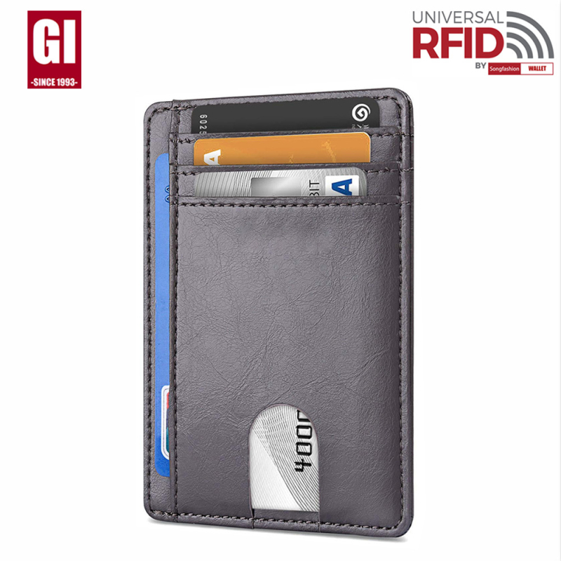 Piiriülene kaardikott väliskaubandusele meestele RFID vargusvastane hari Euroopa ja Ameerika kaardikott meestele Amazoni kaardikomplekt õhusildiauguga