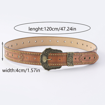 Bohém retró öv, férfi western stílusú kalapöv, női dizájn, fémcsatos farmer kalapöv, pu öv