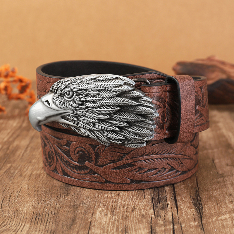 Bohém retró öv, férfi western stílusú kalapöv, női dizájn, fémcsatos farmer kalapöv, pu öv