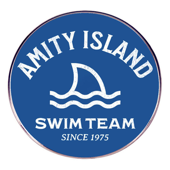 Barátság-sziget úszócsapat bross klasszikus filmes és televíziós cápakitűző fémötvözetből készült jelvény kiegészítők