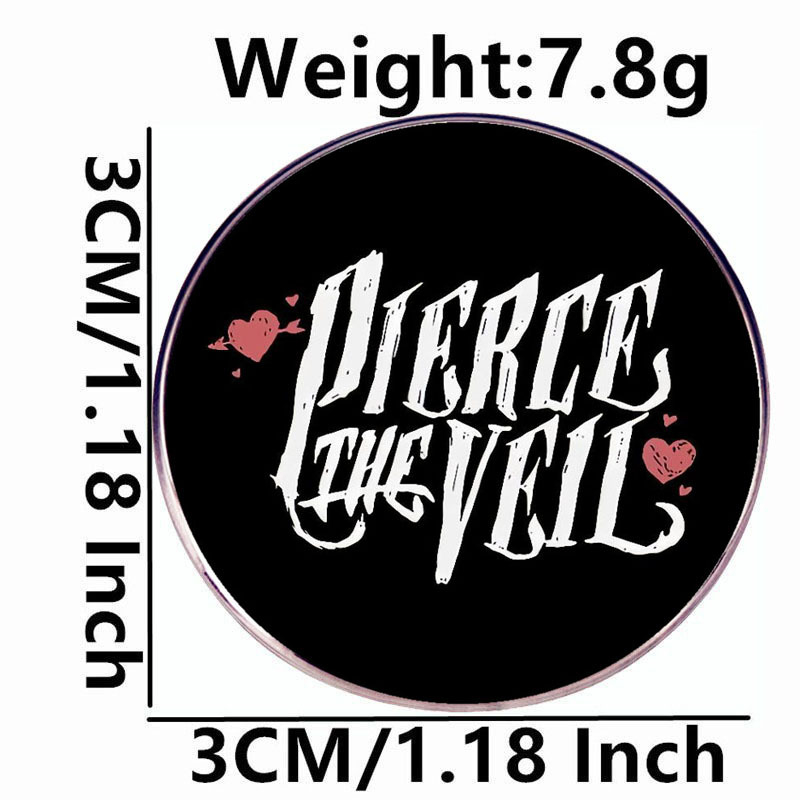 Pierce The Veil Pierce Fátyol Bross Rockzenekar Kitűző Jelvény Fémötvözet Jelvény