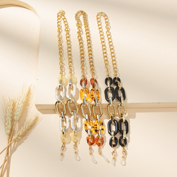 Divatos kreatív szemüveg nyakpántos fém színű csúszásgátló szemüveglánc női alkalmi napszemüveg