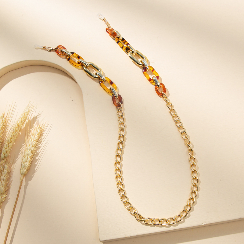 Divatos kreatív szemüveg nyakpántos fém színű csúszásgátló szemüveglánc női alkalmi napszemüveg