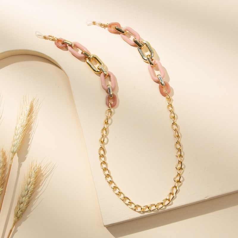 Divatos kreatív szemüveg nyakpántos fém színű csúszásgátló szemüveglánc női alkalmi napszemüveg