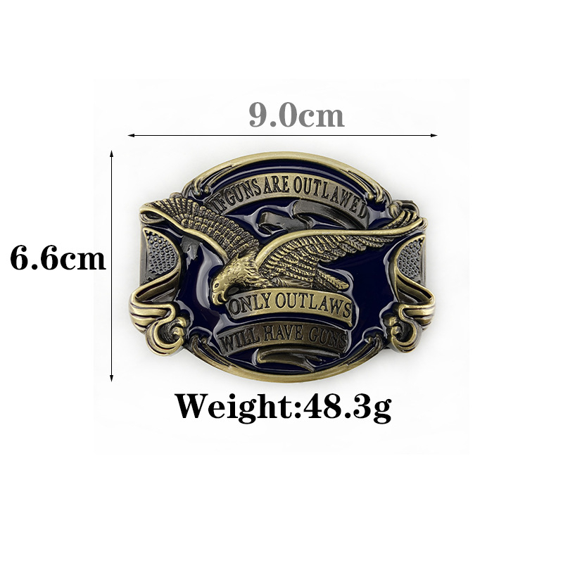 Εξατομικευμένη αγκράφα ζώνης αετού ευρωπαϊκής και αμερικανικής δυτικής ζώνης τζιν αγκράφα ζώνης με ζωική αγκράφα παντελονιού μόδας ομαλή αγκράφα