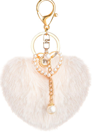 Határokon átnyúló őszi és téli szerelmes szőrmegolyó gyöngy kulcstartó autós kiegészítők őszibarack szív táska medál plüss függő apró ajándékok