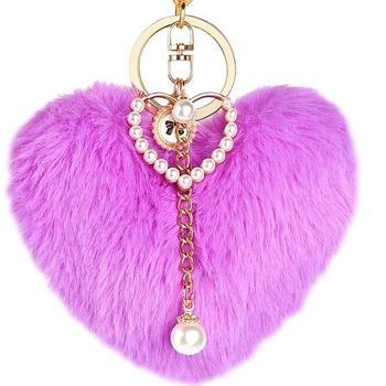 Határokon átnyúló őszi és téli szerelmes szőrmegolyó gyöngy kulcstartó autós kiegészítők őszibarack szív táska medál plüss függő apró ajándékok