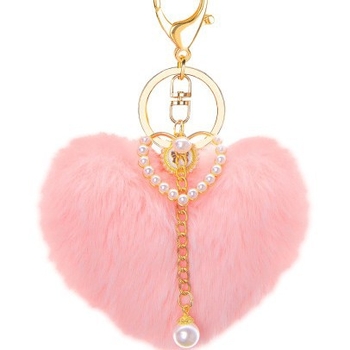 Διασυνοριακό Φθινόπωρο και Χειμώνας Αγάπη Γούνινη Μπάλα Μαργαριταριών Μπρελόκ Αξεσουάρ Αυτοκινήτου Ροδάκινο Καρδιά Τσάντα Κρεμαστό Λούτρινο Κρεμαστό Μικρά Δώρα