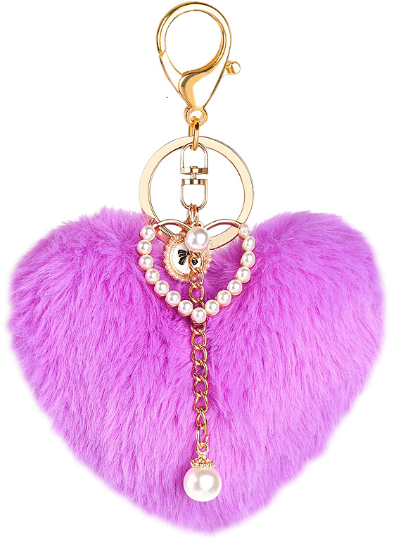 Határokon átnyúló őszi és téli szerelmes szőrmegolyó gyöngy kulcstartó autós kiegészítők őszibarack szív táska medál plüss függő apró ajándékok