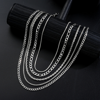 Διασυνοριακό κολιέ από ανοξείδωτο ατσάλι hip-hop με αλυσίδα tide brand, βραχιόλι από τιτάνιο και ατσάλι, αλυσίδα κουμπιών, χρυσό 18 καρατίων, χονδρική πώληση