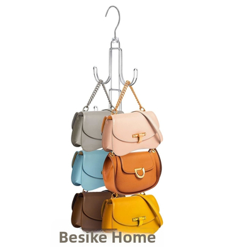 Forgatható multifunkcionális fém táskatartó kézitáska öv 360 fokban forgó hardverhorog helytakarékos állvány