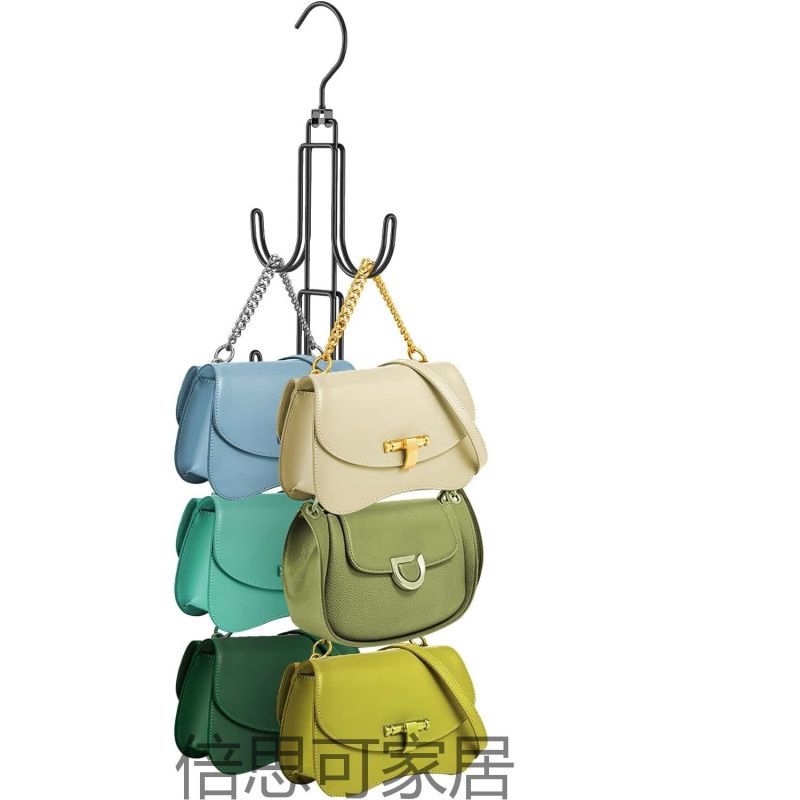 Forgatható multifunkcionális fém táskatartó kézitáska öv 360 fokban forgó hardverhorog helytakarékos állvány