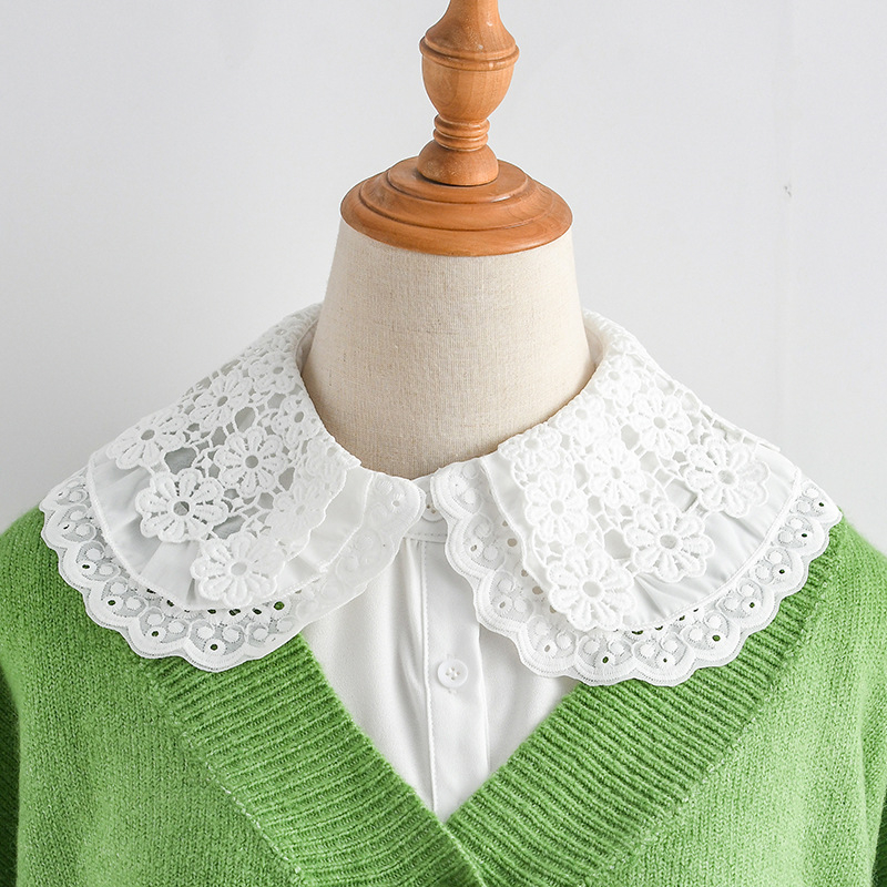 Vízben oldódó hímzett hamis gallér gyárilag kiváló minőségű női ruházat sokoldalú divat