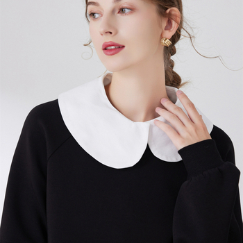 2023 Νέο οβάλ ακανόνιστο λευκό κολάρο από καθαρό βαμβάκι με δαντέλα για γυναίκες, ευέλικτο διασυνοριακό κολάρο δαντέλας χονδρικής