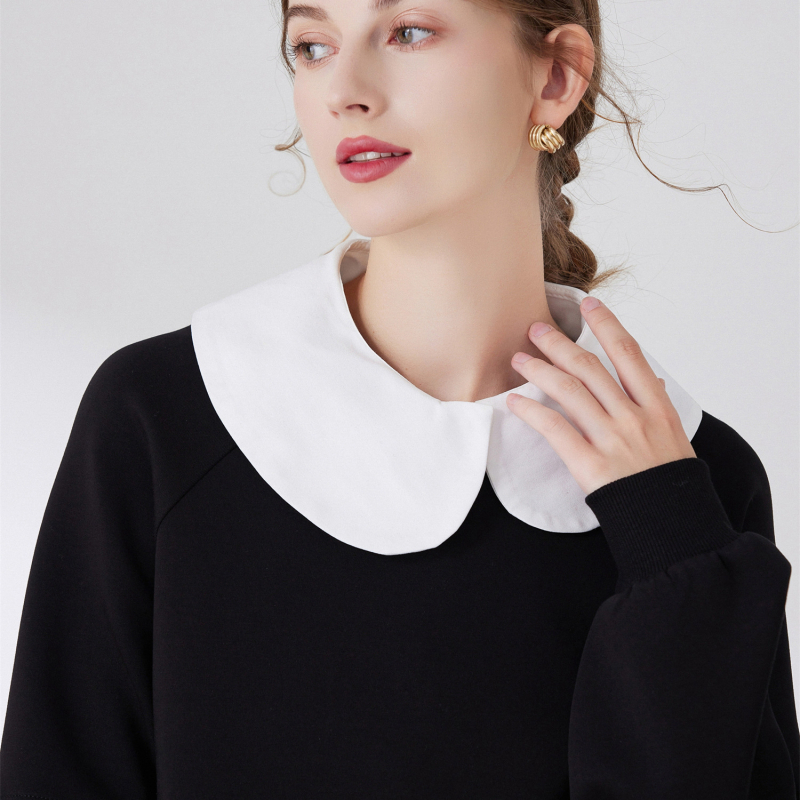 2023 Új Ovális Szabálytalan Fehér Tiszta Pamut Csipke Hamis Gallér Női Sokoldalú, Határokon Átnyúló Nagykereskedelmi Csipke Gallér