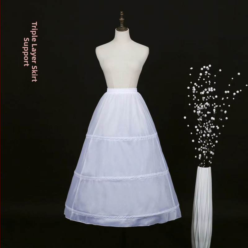 Rūpnīcas tiešā svārki līgavas kāzu kleitai grīdas svārki ārējā tirdzniecība trīs vai četri vai seši apļi elastīga jostas siksna kaula kāzu kleita apakšsvārki