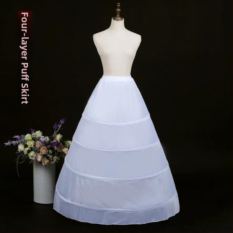 Rūpnīcas tiešā svārki līgavas kāzu kleitai grīdas svārki ārējā tirdzniecība trīs vai četri vai seši apļi elastīga jostas siksna kaula kāzu kleita apakšsvārki