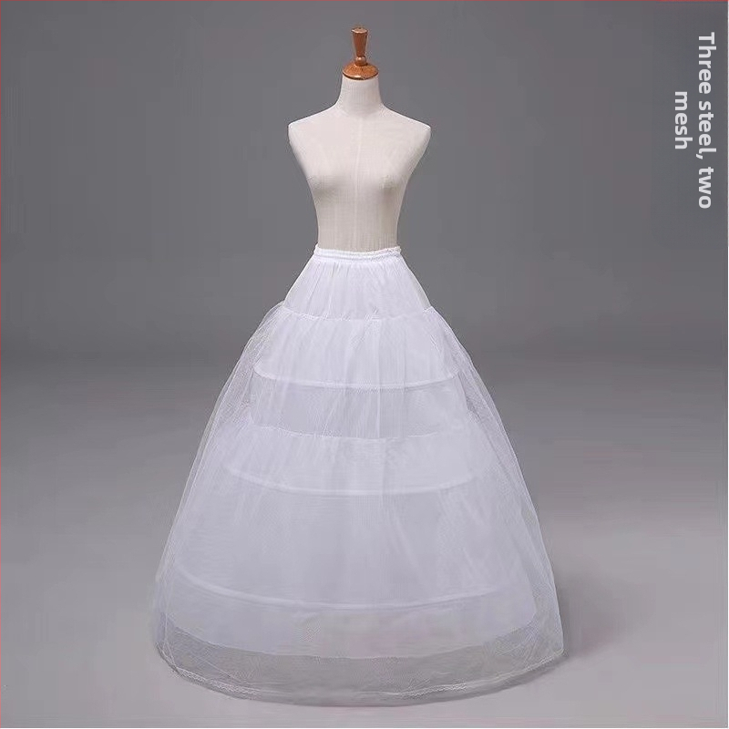 Rūpnīcas tiešā svārki līgavas kāzu kleitai grīdas svārki ārējā tirdzniecība trīs vai četri vai seši apļi elastīga jostas siksna kaula kāzu kleita apakšsvārki