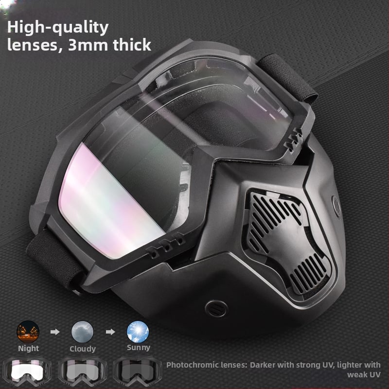 Μάσκα τακτικής με φακό αλλαγής χρώματος 3MM για υπαίθρια ποδηλασία, σκι αντοχής, μάσκα για υπαίθρια χρήση, προστατευτικός εξοπλισμός CS