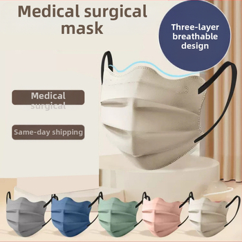 Morandi Color medicinska maska za jednokratnu upotrebu, medicinska kirurgija, 3D leptir val V lice, kut oka, ženska, visoka vrijednost boje