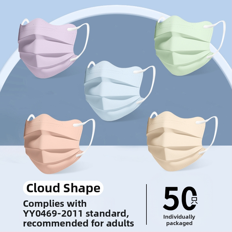 Morandi Color medicinska maska za jednokratnu upotrebu, medicinska kirurgija, 3D leptir val V lice, kut oka, ženska, visoka vrijednost boje
