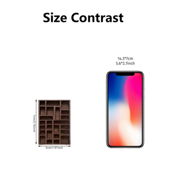 Миниатюрна дървена стойка за бижута в ретро стил, много отделения, за съхранение на дървени декорации за дома