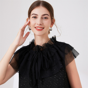 Νέα, διασυνοριακά, σε υψηλές πωλήσεις, διακοσμητικά γιακά με βολάν στο παλάτι, δαντέλα από πλέγμα, ψεύτικο γιακά, διακοσμητικά σκηνής, αξεσουάρ για φουσκωτό γιακά