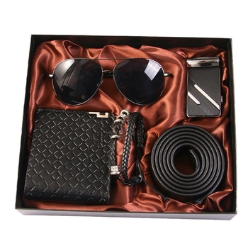 Vyrams skirtas verslo dovanų rinkinys „Crossborder“, diržas, piniginė, akiniai nuo saulės, apyrankė, praktiška Valentino dienos dovana Padėkos proga
