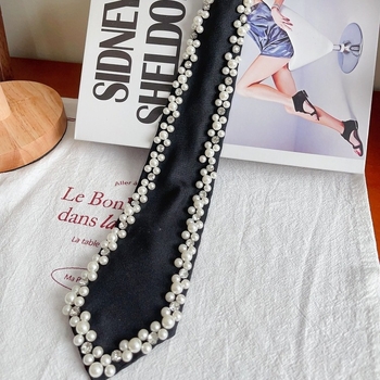 Πρωτότυπη μπλούζα με στρας και μαργαριτάρια, vintage διακόσμηση, νέα μαύρη JK Girl