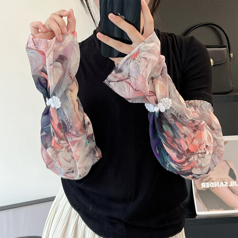 Napvédő kézvédő karvédő női nyári jég selyem napvédő hüvelyek kültéri vezetés kerékpározás jégvédő hüvelyek divatos minden mérkőzésre alkalmas hüvelyek