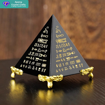 Határokon átnyúló obszidián szentírás piramis ókori egyiptomi kristálypiramis meditációs energiatorony lakberendezési díszek