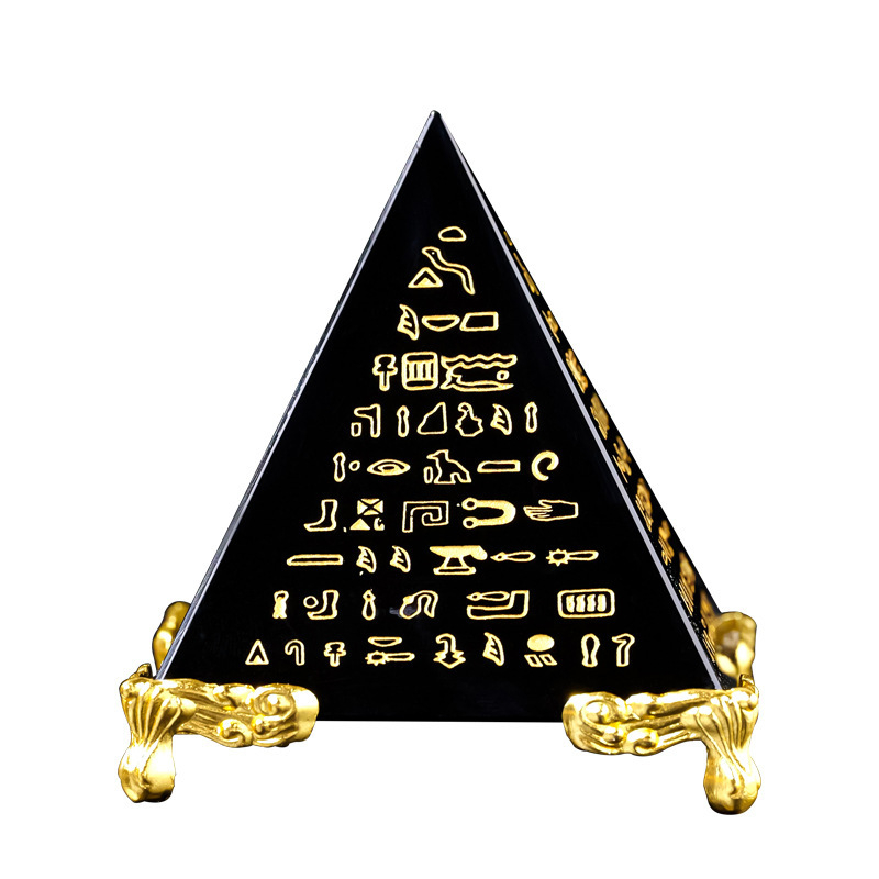 Határokon átnyúló obszidián szentírás piramis ókori egyiptomi kristálypiramis meditációs energiatorony lakberendezési díszek