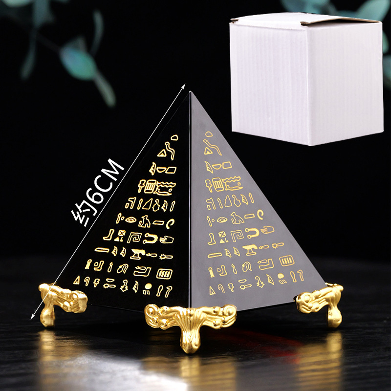 Határokon átnyúló obszidián szentírás piramis ókori egyiptomi kristálypiramis meditációs energiatorony lakberendezési díszek