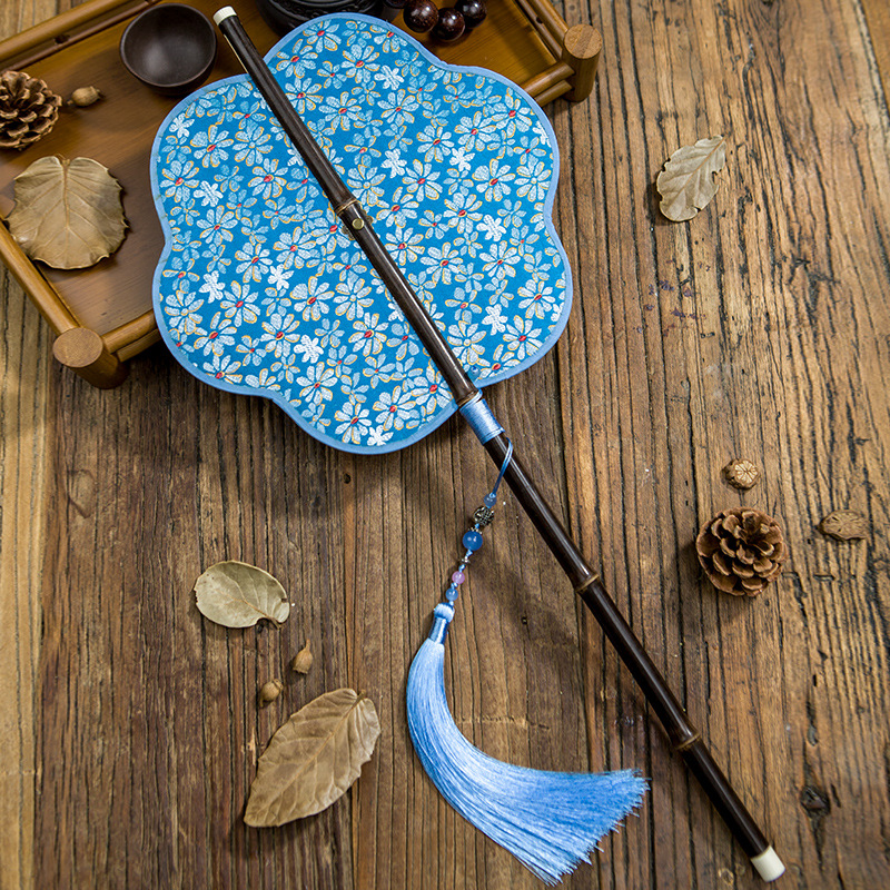 Ветрило за кръста, което може да се навива с дълга дръжка, древен стил, женски фееричен дух, хладно и издръжливо през лятото, класически танцов фен от династията Хан - Cheongsam